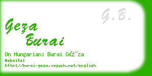 geza burai business card